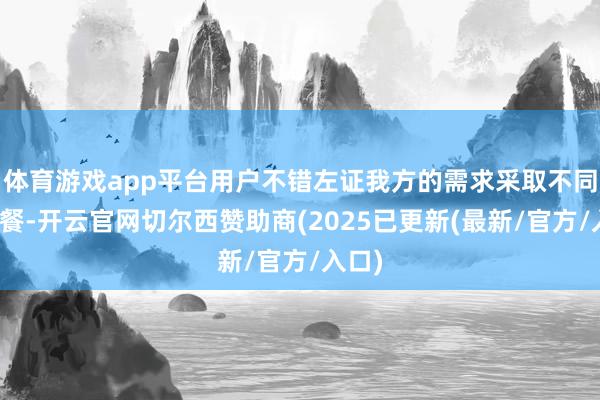 体育游戏app平台用户不错左证我方的需求采取不同的套餐-开云官网切尔西赞助商(2025已更新(最新/官方/入口)