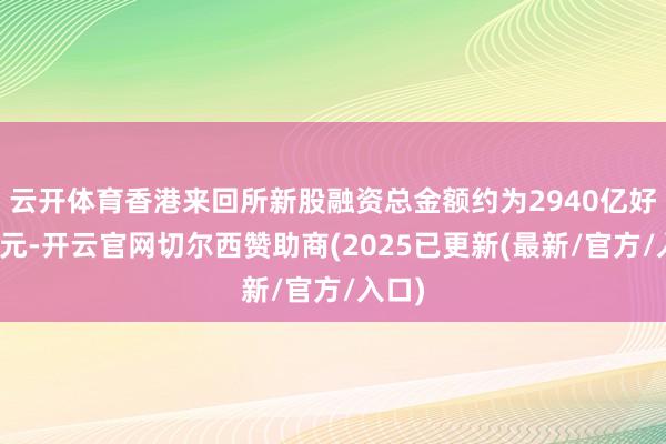 云开体育香港来回所新股融资总金额约为2940亿好意思元-开云官网切尔西赞助商(2025已更新(最新/官方/入口)
