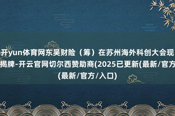 开yun体育网东吴财险（筹）在苏州海外科创大会现场厚爱揭牌-开云官网切尔西赞助商(2025已更新(最新/官方/入口)